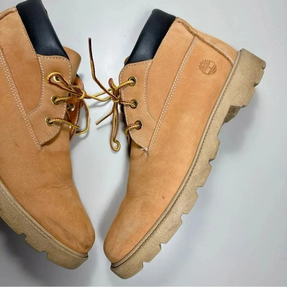 Timberland Size 6 Leather Youth Boys  Wheat Nubuck Chukka Boots - Picture 11 of 16